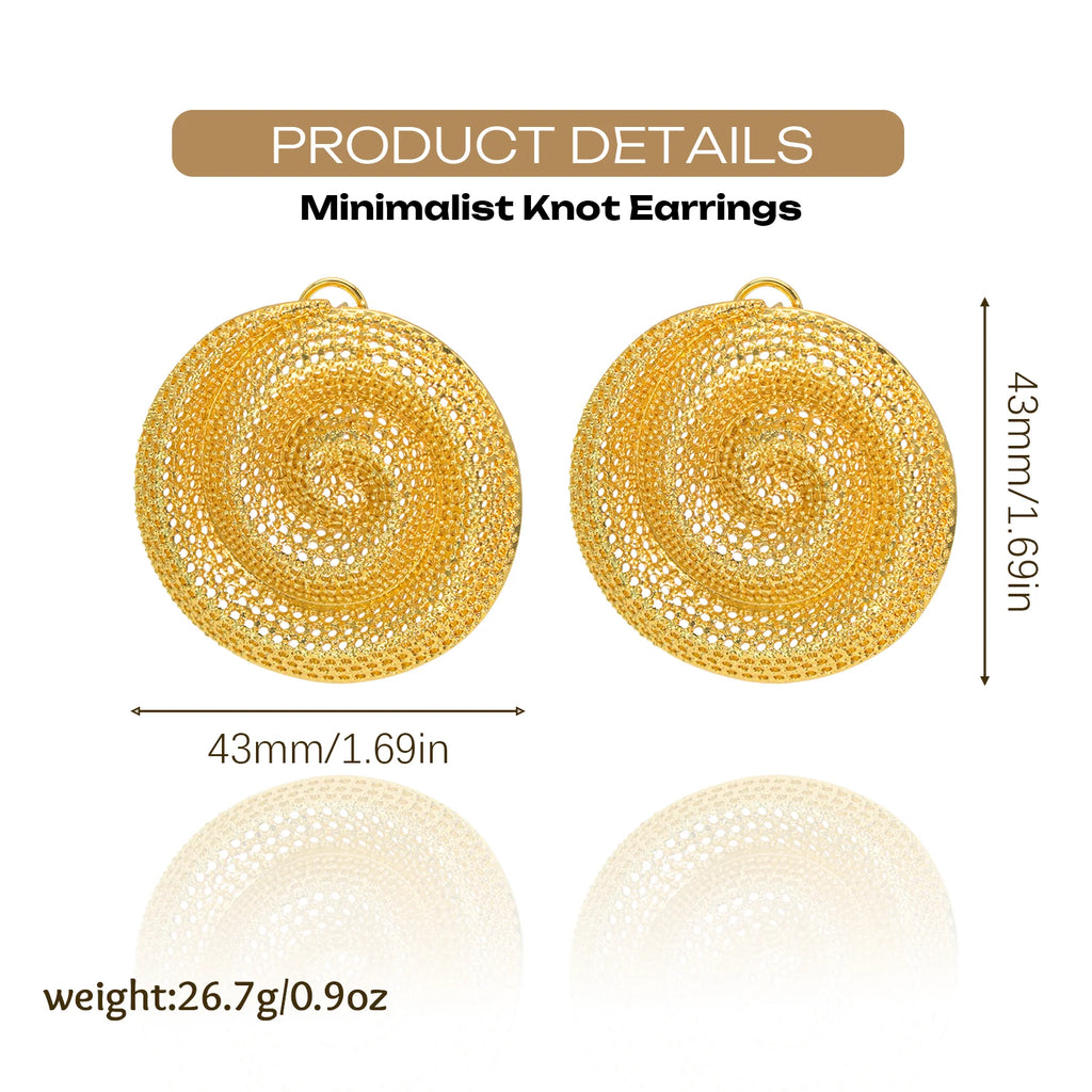 YTJX Hollow Circular Rotating Geometric Big Earrings Exaggerated Jewelry Accessories Daily Wear As Valentine's Day Gift For Wome