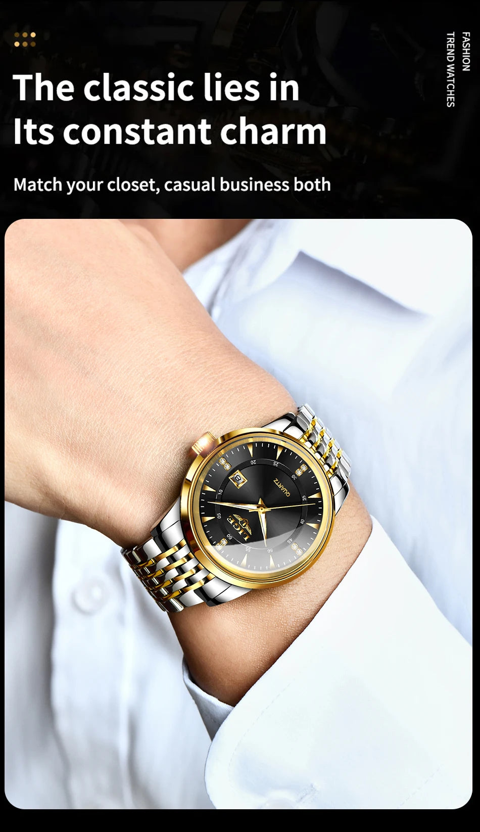 LIGE Luxury Quartz Wristwatches Mens Watch Stainless Steel Watches Luminous Date Waterproof Outdoor Diving Sports Watch reloj