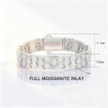 Full Moissanite Bracelet for Men Woman Lab Diamond with GRA Certified Unique Honeycomb Design S925 Sterling Silver Party Jewelry