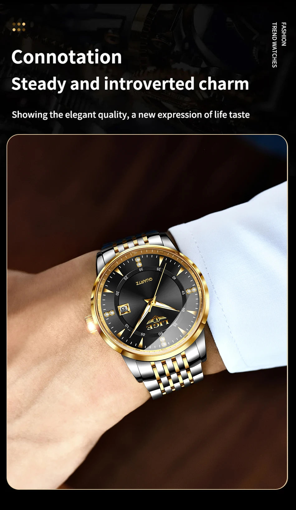 LIGE Luxury Quartz Wristwatches Mens Watch Stainless Steel Watches Luminous Date Waterproof Outdoor Diving Sports Watch reloj