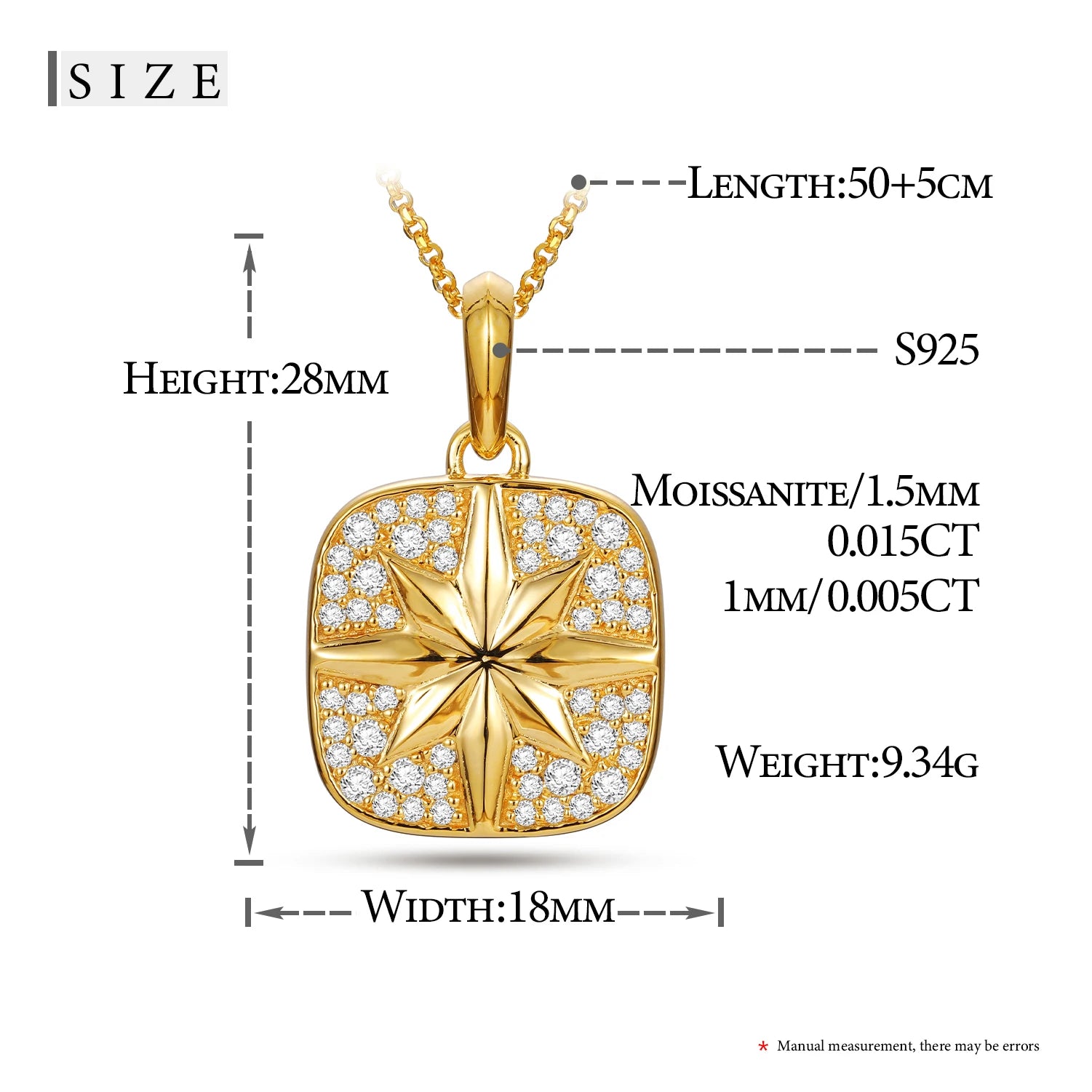 Square Minimalist Mini Iced Out Tag Pendant Necklace For Men Hip Hop Jewelry Moissanite Pendant Sterling Silver Square Pendnat
