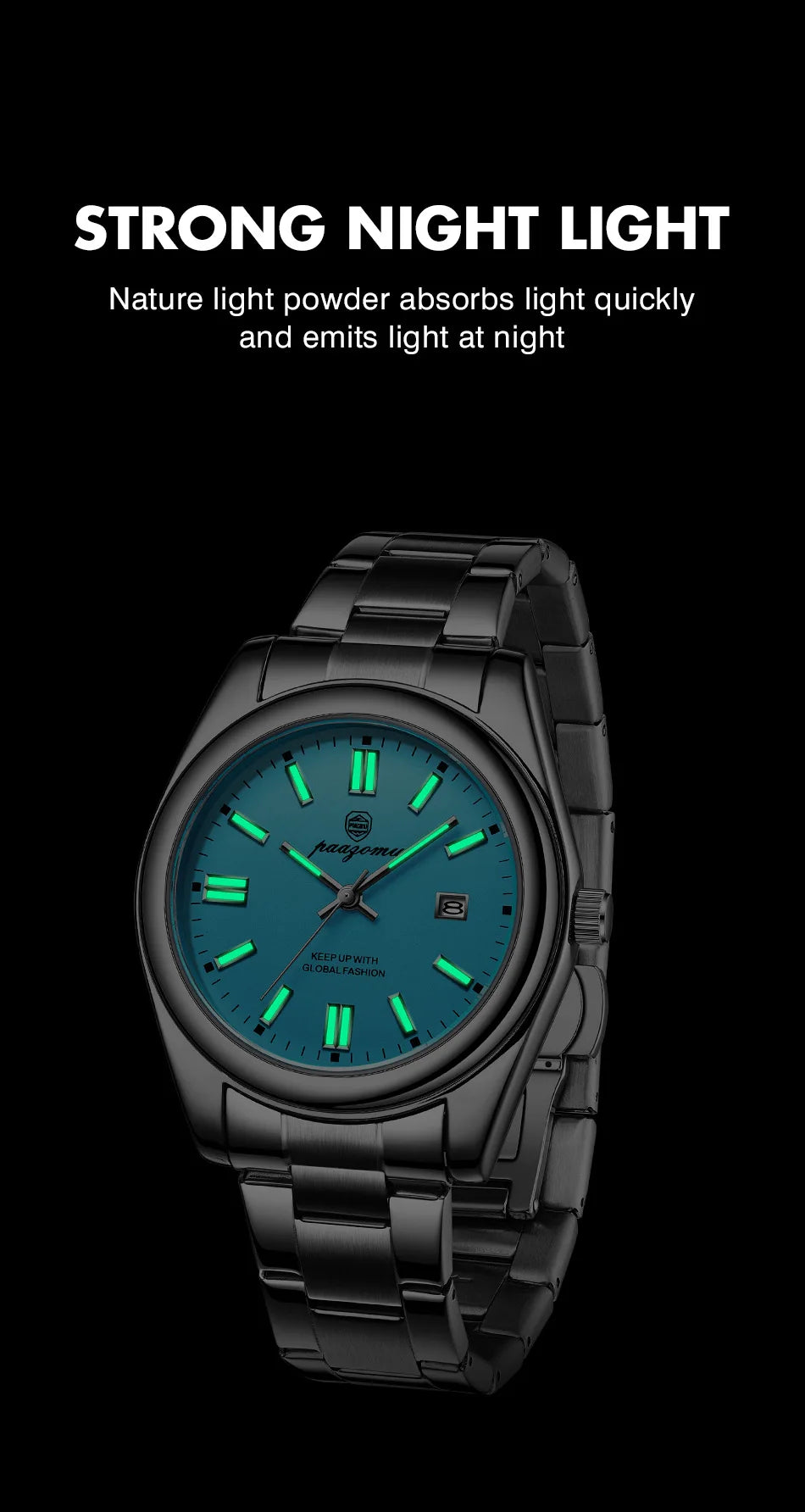 PAAZOMU Abstract Art Dial Men's Brand Authentic Trendy Fashion 2026 New High-quality Waterproof Luminous Quartz Watches Male+Box