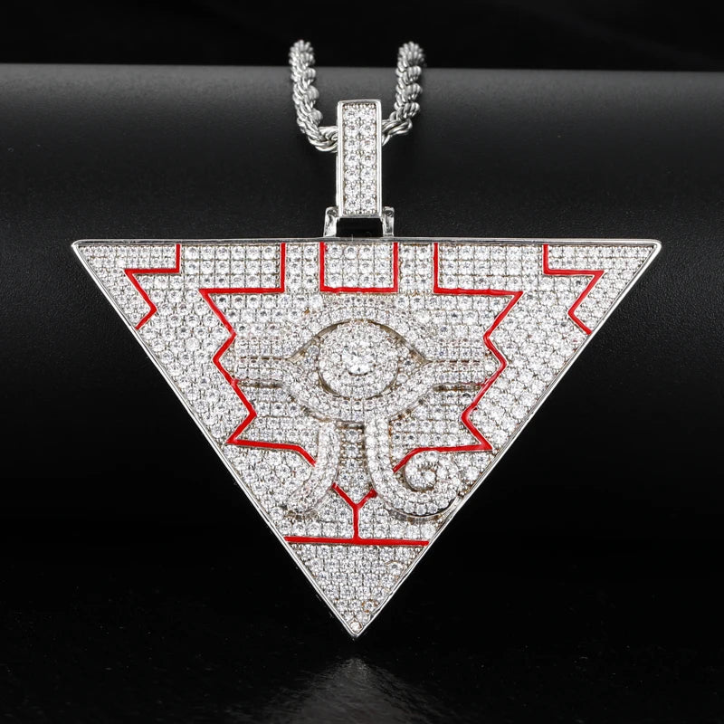 TUHE Certified Moissanite Horus Eye pendant Necklace 925 Sterling Silver For Men Women Hip Hop Jewelry Party Gift