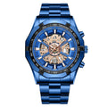 UTHAI Men Watch Light Luxury Brand Business Hollow Luminous Waterproof Stainless Steel Metal Strap Male fashion Quartz Watches
