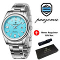 PAAZOMU Abstract Art Dial Men's Brand Authentic Trendy Fashion 2026 New High-quality Waterproof Luminous Quartz Watches Male+Box
