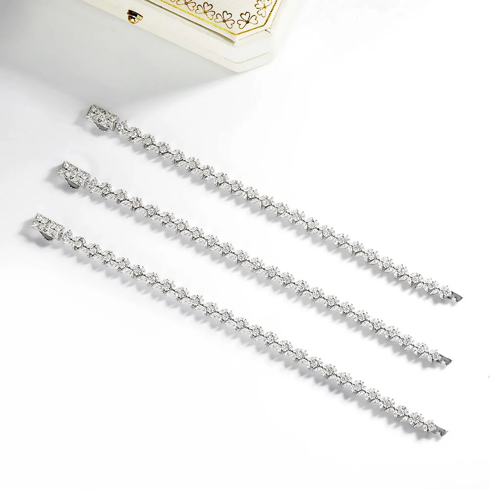 Serenity D Color Butterfly Shape Moissanite Tennis Bracelet For Women Man S925 Sterling Silver Sparkling Hand Chain Fine Jewelry