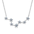 RAPRGOLD D Color VVS1 Certified Moissanite Big Dipper Pendant Necklaces S925 Sterling Silver Women's Jewelry Chains for Wedding