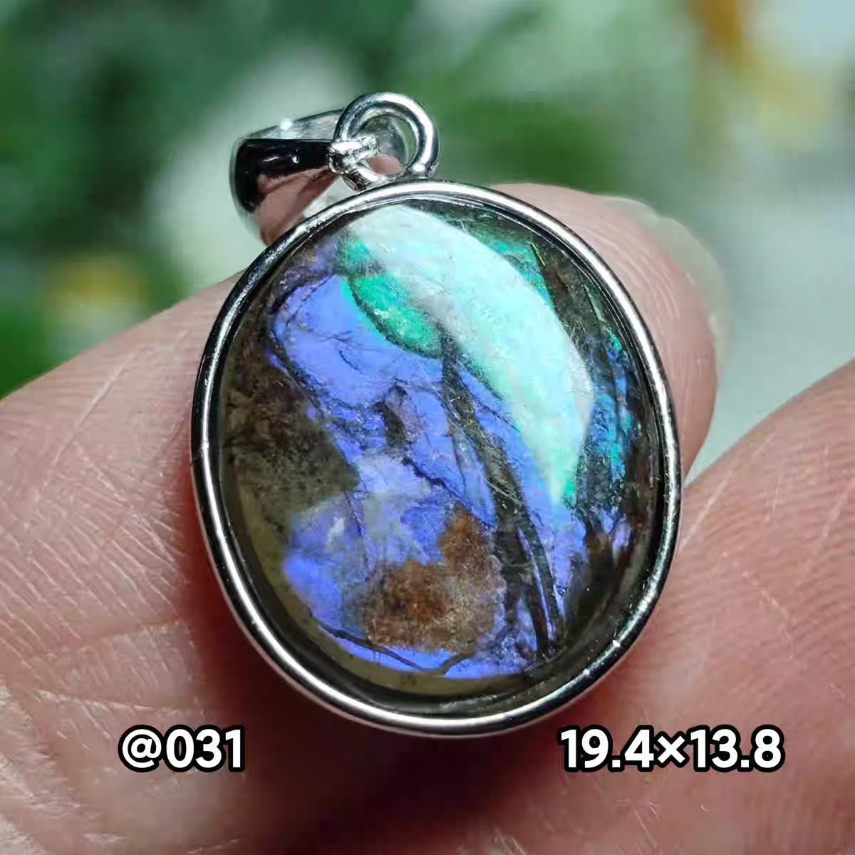 Natural Red Ammonite Ammolite Pendant Light Gemstone Green Ammolite 925 Sterling Silver Women Men Canada Necklace AAAAA