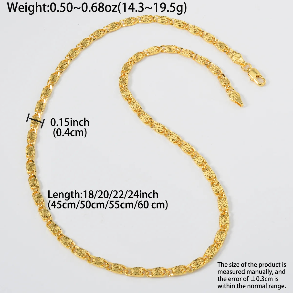Classic Irregular 18k Gold Plated Copper Necklace New Fashion Pattern Dubai Link Chain for Women High-Quality Jewelry Gift