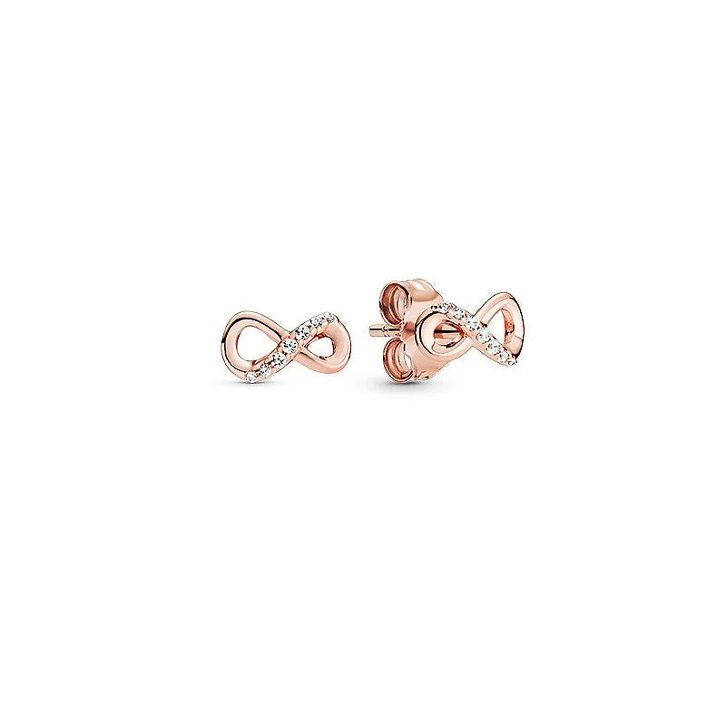 100%925 pure silver classic water-drop heart-shaped round stud earrings Perfect jewelry gift for women's birthday presents