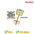 Premium 0.5ct-2ct Moissanite Earring For Women Classic Original 925 Sterling Silver Jewelry Moissanite Diamond Stud Earring