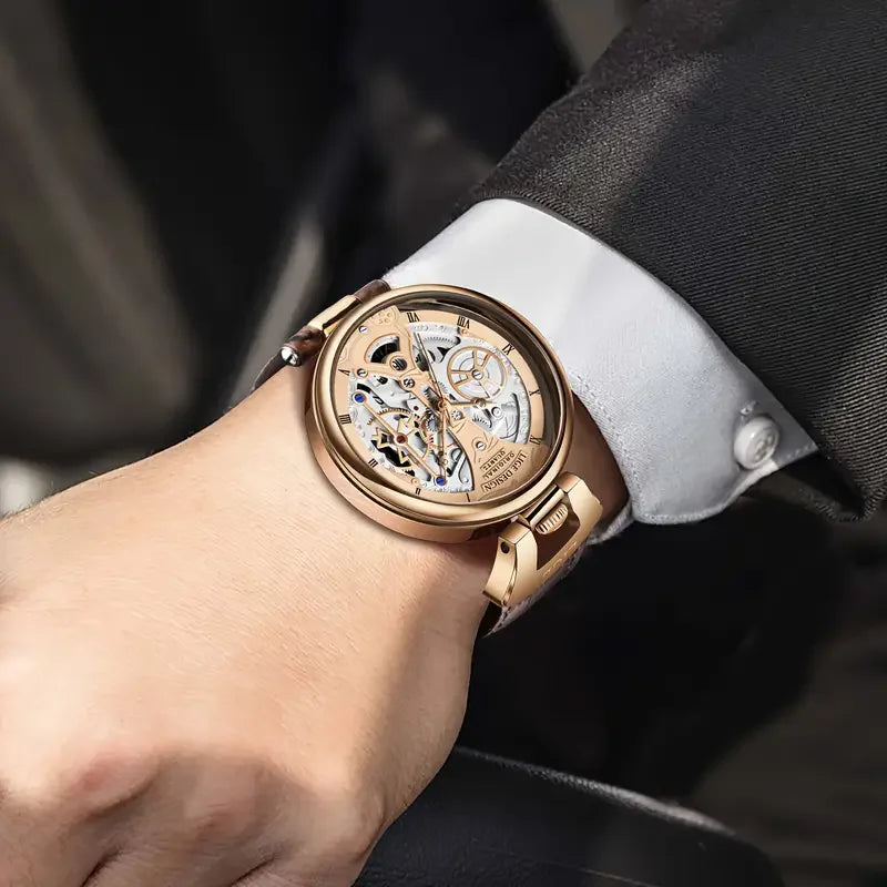2025 LIGE Men Watches Top Brand Luxury Brown Leather Chronograph Sport Watch For Men Fashion Date Waterproof Clock Reloj Hombre