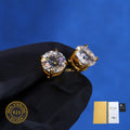 ICEBLING 4/5/6/8MM Moissanite Earrings for Women Pass Diamond Test VVS Ear Studs 925 Sterling Silver Classic Jewelry Gift