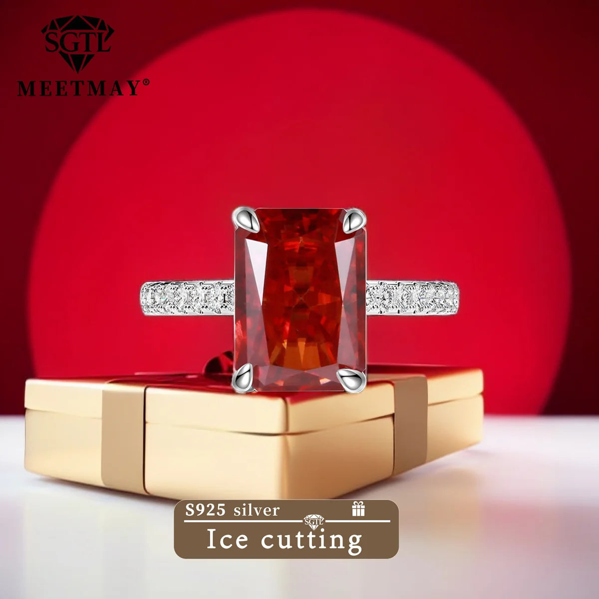 S925 Sterling Silver Tanzanite Blue Zircon Sparkle 5A Good Quality Ice Cut High Carbon Diamond Ladies Ring Fine Jewelry Women