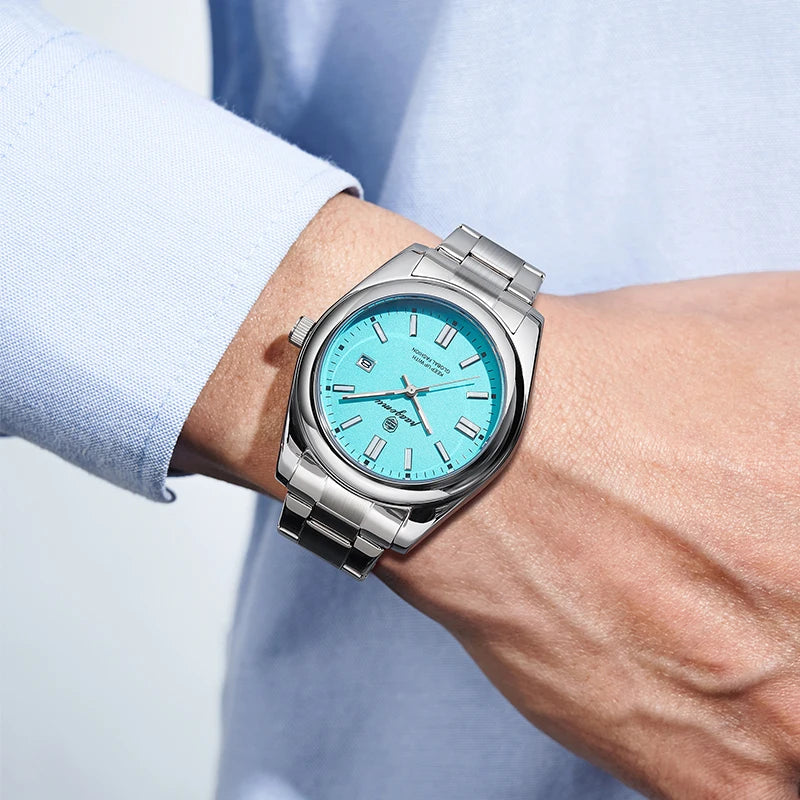 PAAZOMU Abstract Art Dial Men's Brand Authentic Trendy Fashion 2026 New High-quality Waterproof Luminous Quartz Watches Male+Box