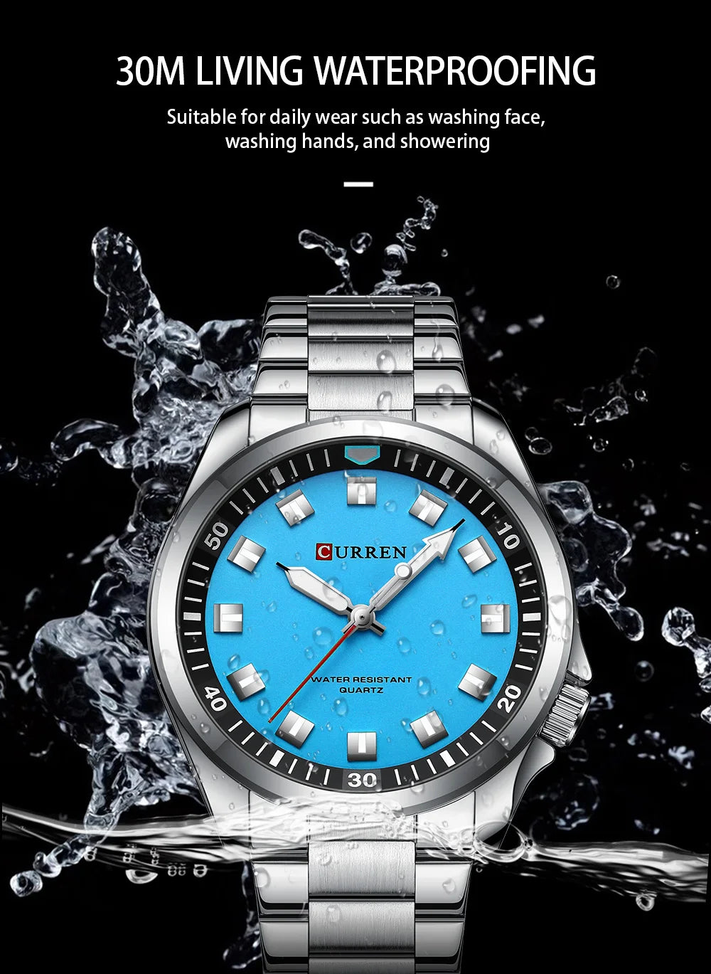 CURREN Fashion Brand NEW Watches for Men Classic Simple Business Quartz Stainless Steel Band Luminous Hands Wristwatch
