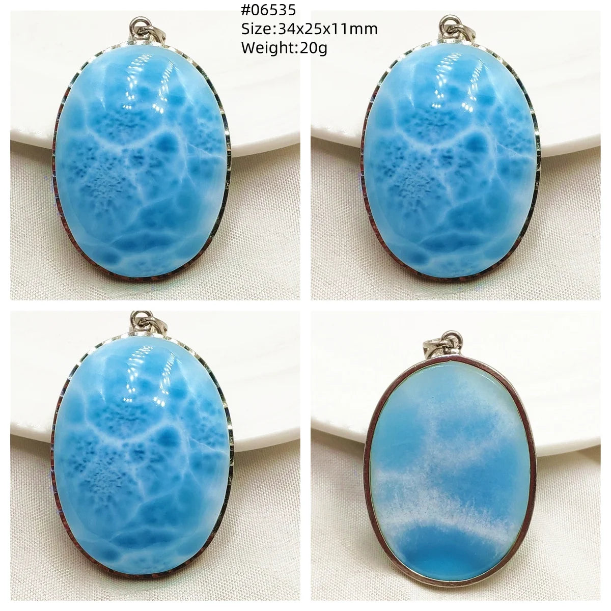 Natural Blue Larimar Heart Pendant Necklace Gemstone Women Men Larimar 17.5*19mm 18K Gold Love Larimar Fashion Jewelry AAAAAA