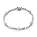 MINTYBOX S925 Sterling Silver All Moissanite Tennis Bracelets for Women D VVS1 Diamond 18k Gold Plated Wedding Fine Jewelry Gift