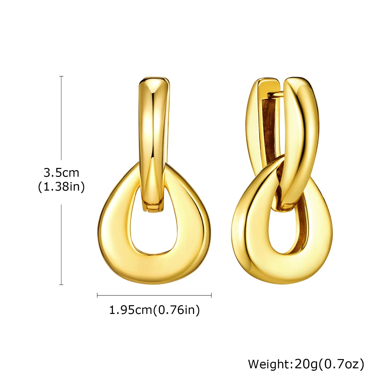 Stainless Steel Brushed Geometric Drop Earrings, 18K Gold Plated Irregular Dangle Earring Women, Minimalist Statement Jewelry