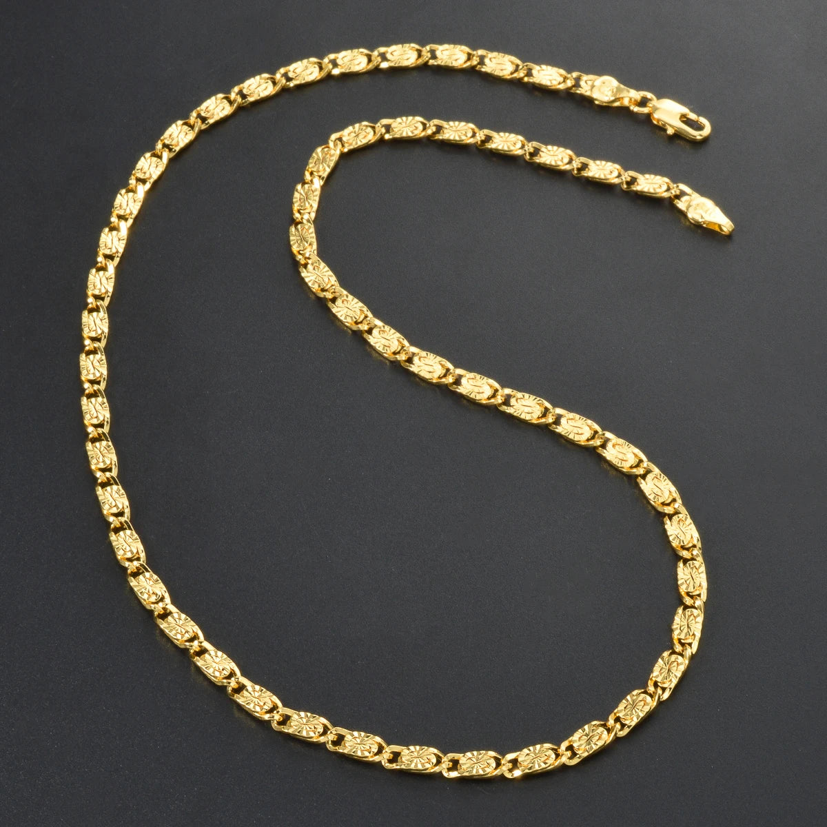Classic Irregular 18k Gold Plated Copper Necklace New Fashion Pattern Dubai Link Chain for Women High-Quality Jewelry Gift