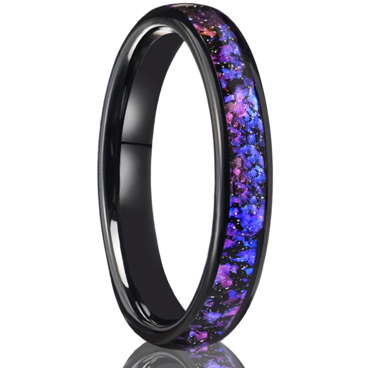 8MM/4MM Amethyst tungsten ring anillos bague homme pareja  compromiso fashion jewelry Men's wedding bands couple engagement ring