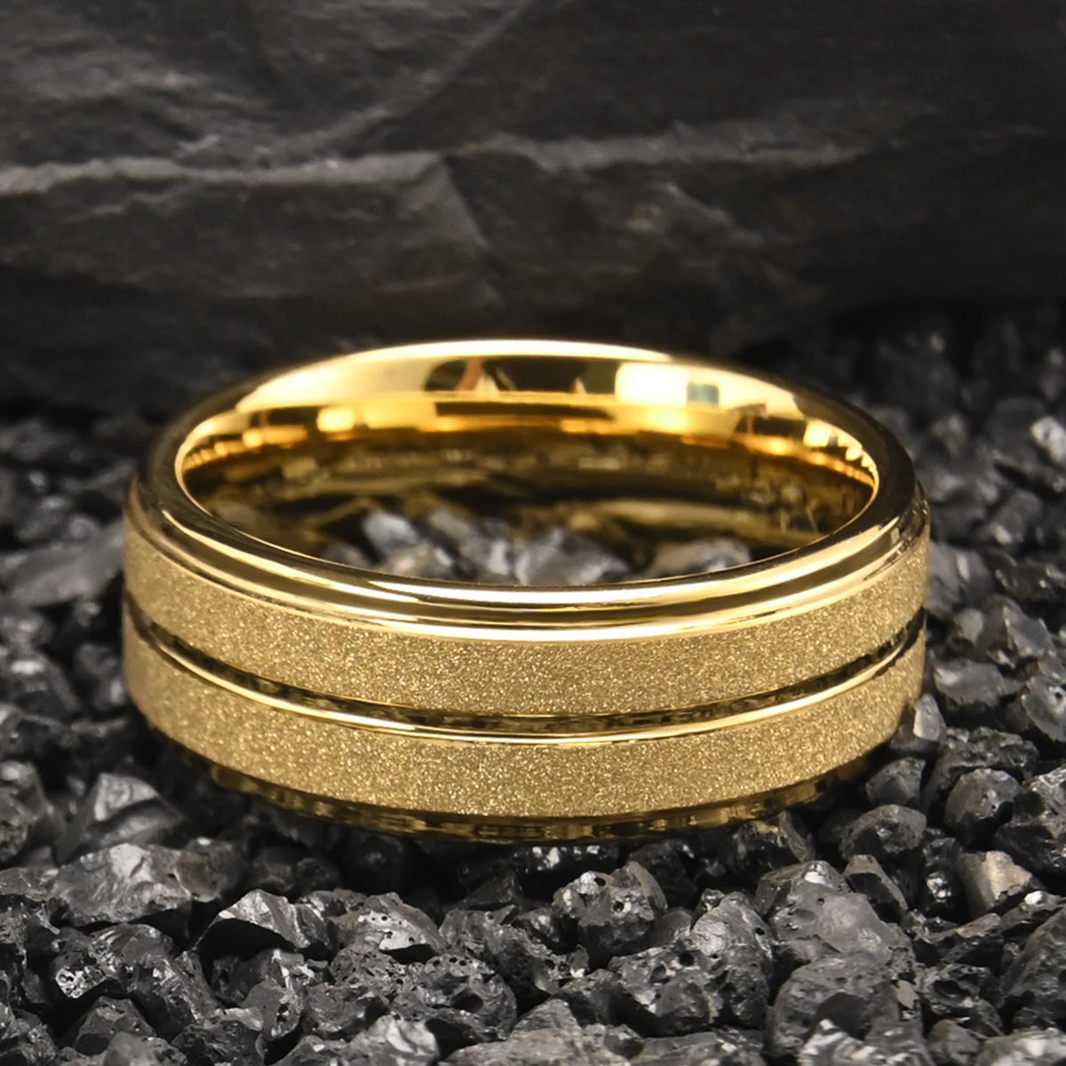 Men's wedding bands tungsten carbide ring anillos bague homme pareja de compromiso fashion jewelry couple engagement rings gifts