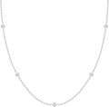K Gold Plated Station Necklace Silver Plated Diamond Necklace For Women Simulated Diamond Necklaces Gift for Women CZ Chain
