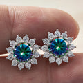 1.0 Ctx2 Pcs D Color VVS Women Moissantie Stub Earring 925 Sterling Silver Female Jewelry Women's Wedding Party Dating Gift