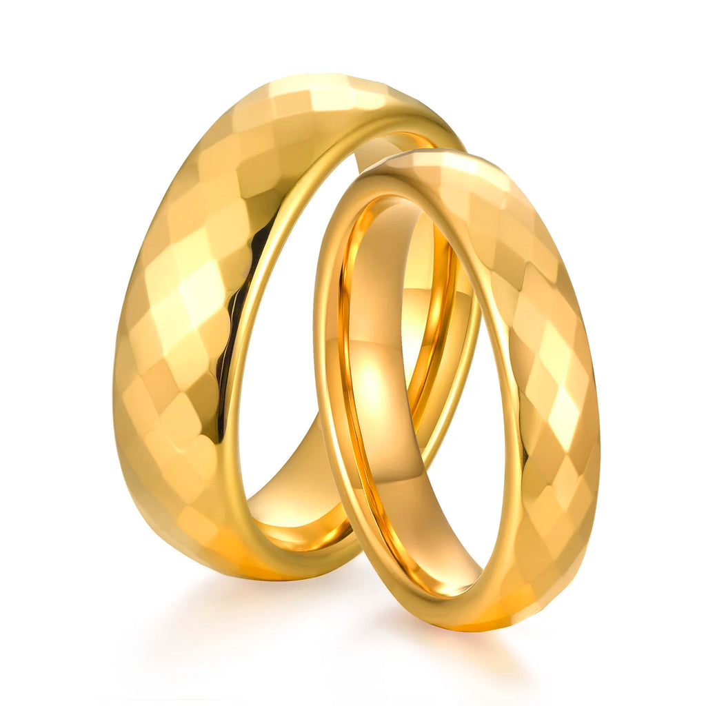 Men Faceted Wedding Band,Tungsten Engagements Promise Ring For Mens,Multifaceted Geometric Ring