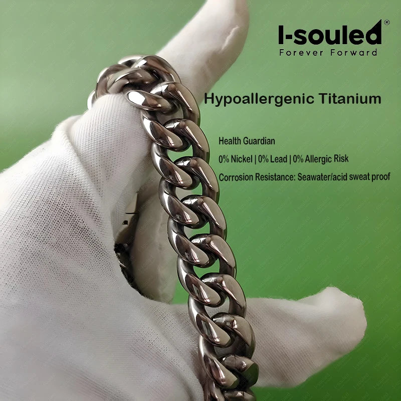 Pure Titanium Bracelet for Men - Lightweight & Hypoallergenic | Adjustable Length (19-22cm) | Perfect for Layering & Daily Wear