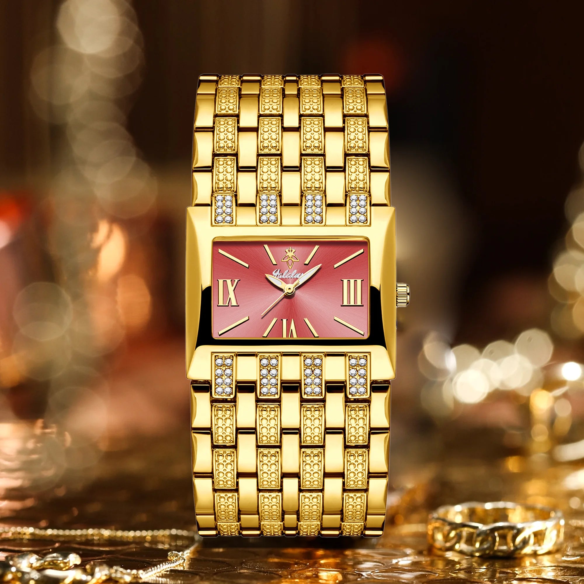 YaLaLuSi Brand: Fashionable Women's Waterproof Quartz Bracelet Watches – Luxury Gold Watches for Gifts Reloj Mujer Ladies