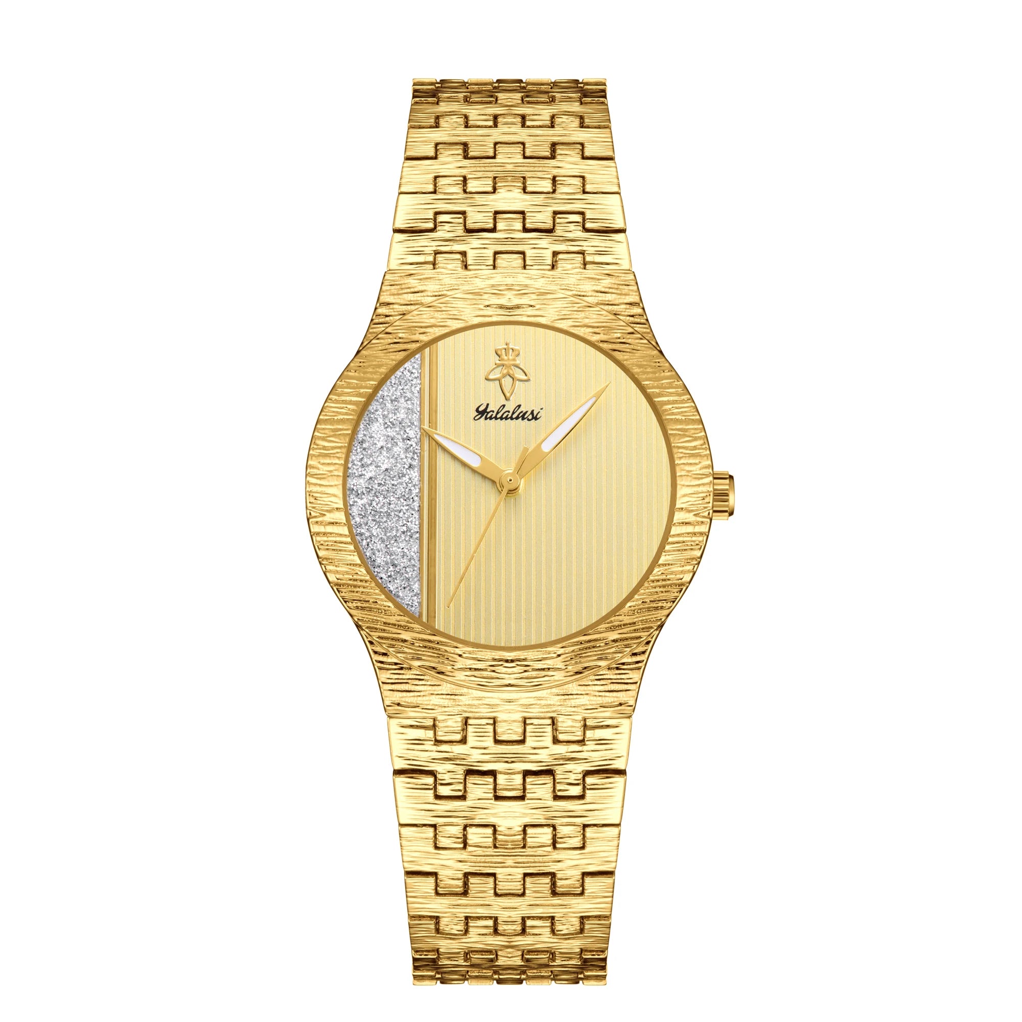 YaLaLuSi Brand Luxury Rhinestone Women's Quartz Watch Temperament Luminous Hands Unique Gold Watch Gift Box Fashionable