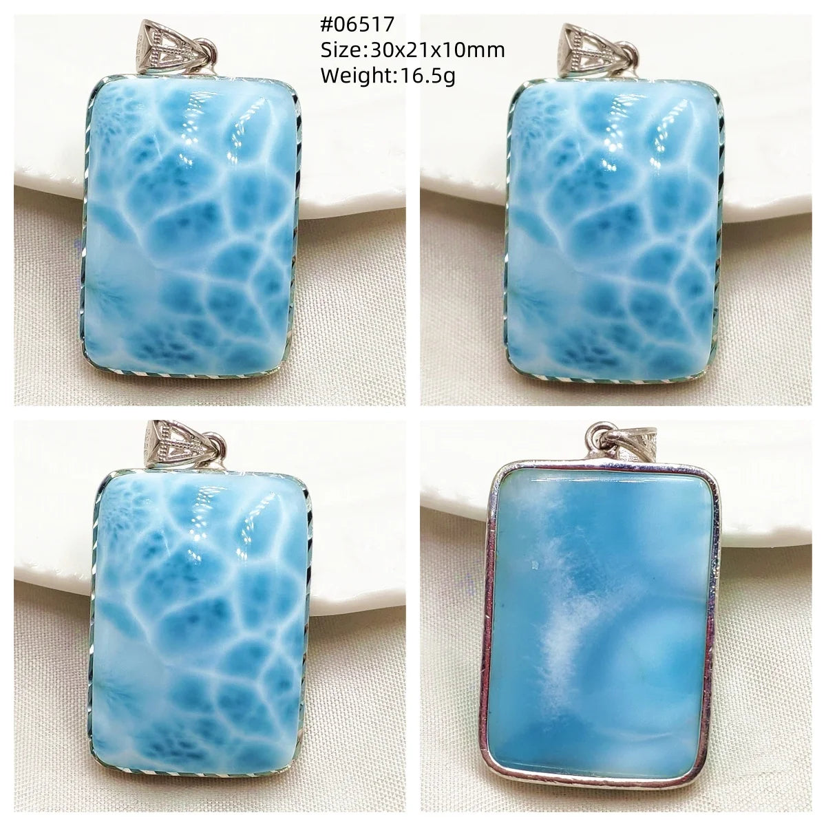 Natural Blue Larimar Heart Pendant Necklace Gemstone Women Men Larimar 17.5*19mm 18K Gold Love Larimar Fashion Jewelry AAAAAA