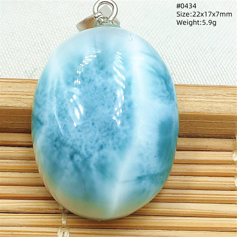 Natural Blue Larimar Heart Pendant Necklace Gemstone Women Men Larimar 17.5*19mm 18K Gold Love Larimar Fashion Jewelry AAAAAA