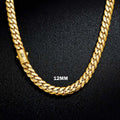 Hip hop Cuban Link Necklace Stainless Steel 8-14mm Cuban Encrypted Chain Smooth Lightning Men Banquet Jewelry
