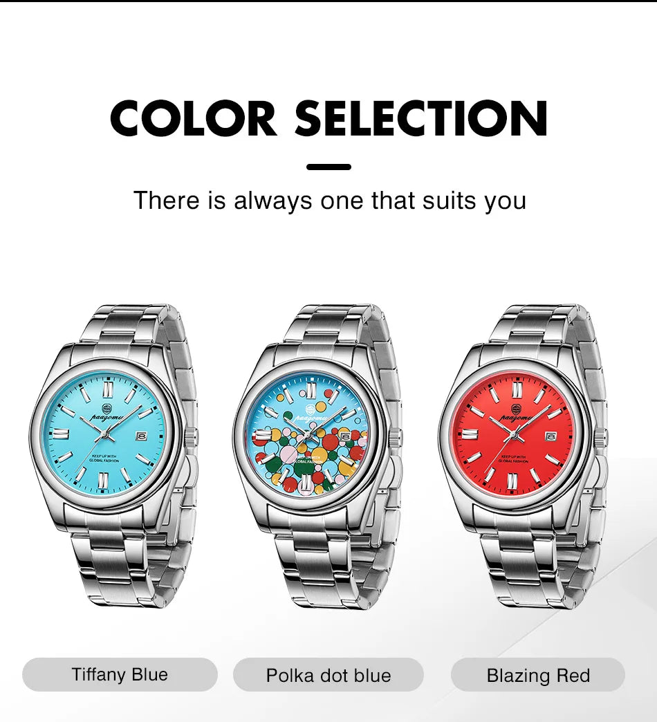 PAAZOMU Abstract Art Dial Men's Brand Authentic Trendy Fashion 2026 New High-quality Waterproof Luminous Quartz Watches Male+Box