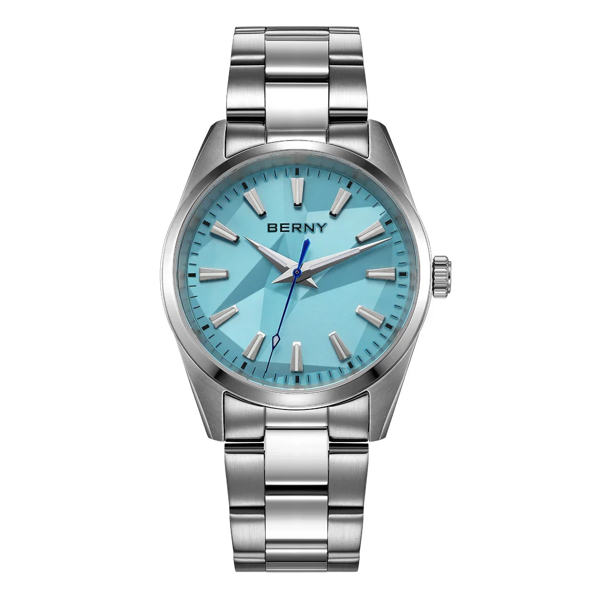 BERNY Quartz Women Watch Stereo Dial 39mm Watch 100m Waterproof 316L Stainless Steel Sapphire AR Coated Lens Watch For Ladies
