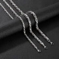 5/6/7mm Metal Ice-Cold Royal King Chain Necklace Bracelet Men Stainless Steel Solid Choker Necklaces