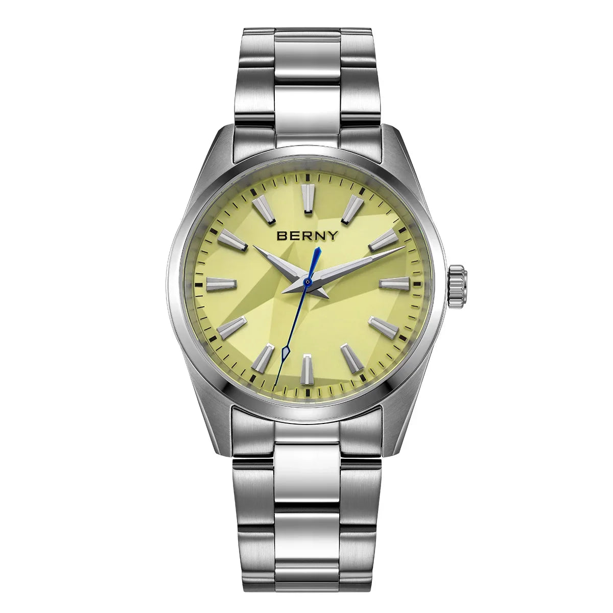 BERNY Quartz Women Watch Stereo Dial 39mm Watch 100m Waterproof 316L Stainless Steel Sapphire AR Coated Lens Watch For Ladies