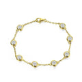 TBCYD 4mm D Color VVS1 Real Moissanite Chain Bracelets 2.4CT Moissanite GRA S925 Silver Wedding Party Hand Jewelry For Women
