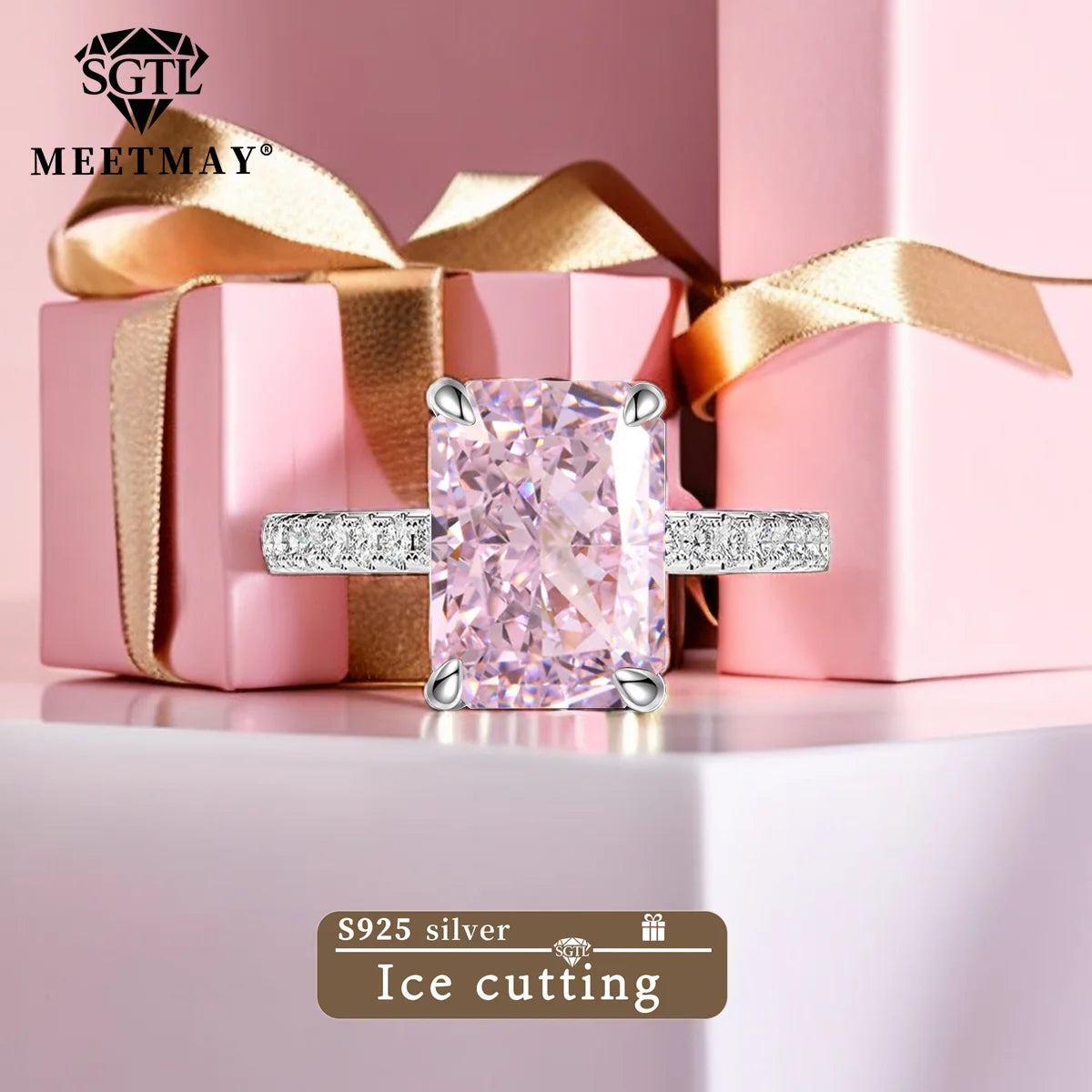 S925 Sterling Silver Tanzanite Blue Zircon Sparkle 5A Good Quality Ice Cut High Carbon Diamond Ladies Ring Fine Jewelry Women