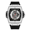 MEGIR & RUIMAS Military Sport Watch for Men Fashion Silicone Strap Analog Quartz Wristwatch with Luminous Hands Tonneau Dial 334