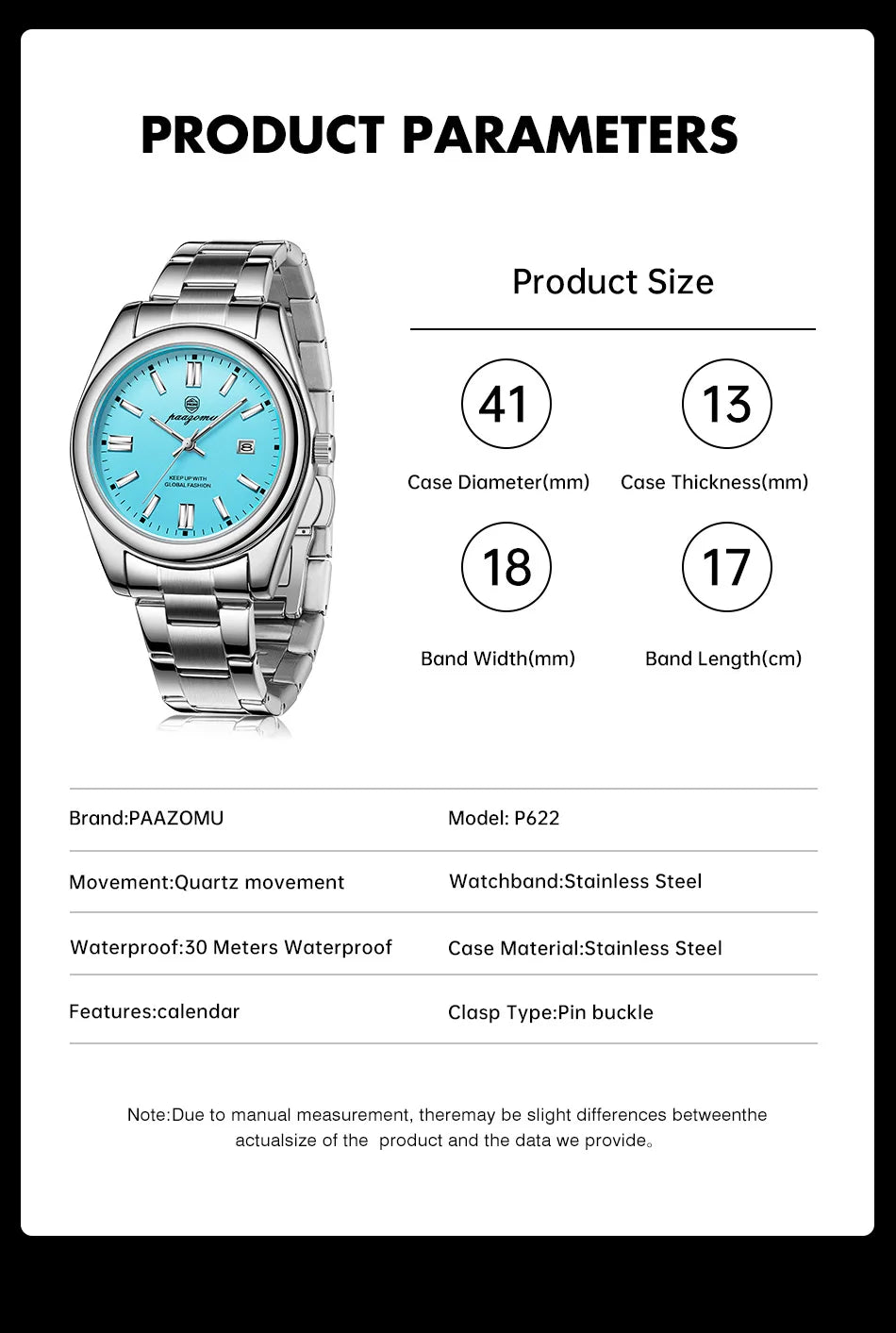PAAZOMU Abstract Art Dial Men's Brand Authentic Trendy Fashion 2026 New High-quality Waterproof Luminous Quartz Watches Male+Box