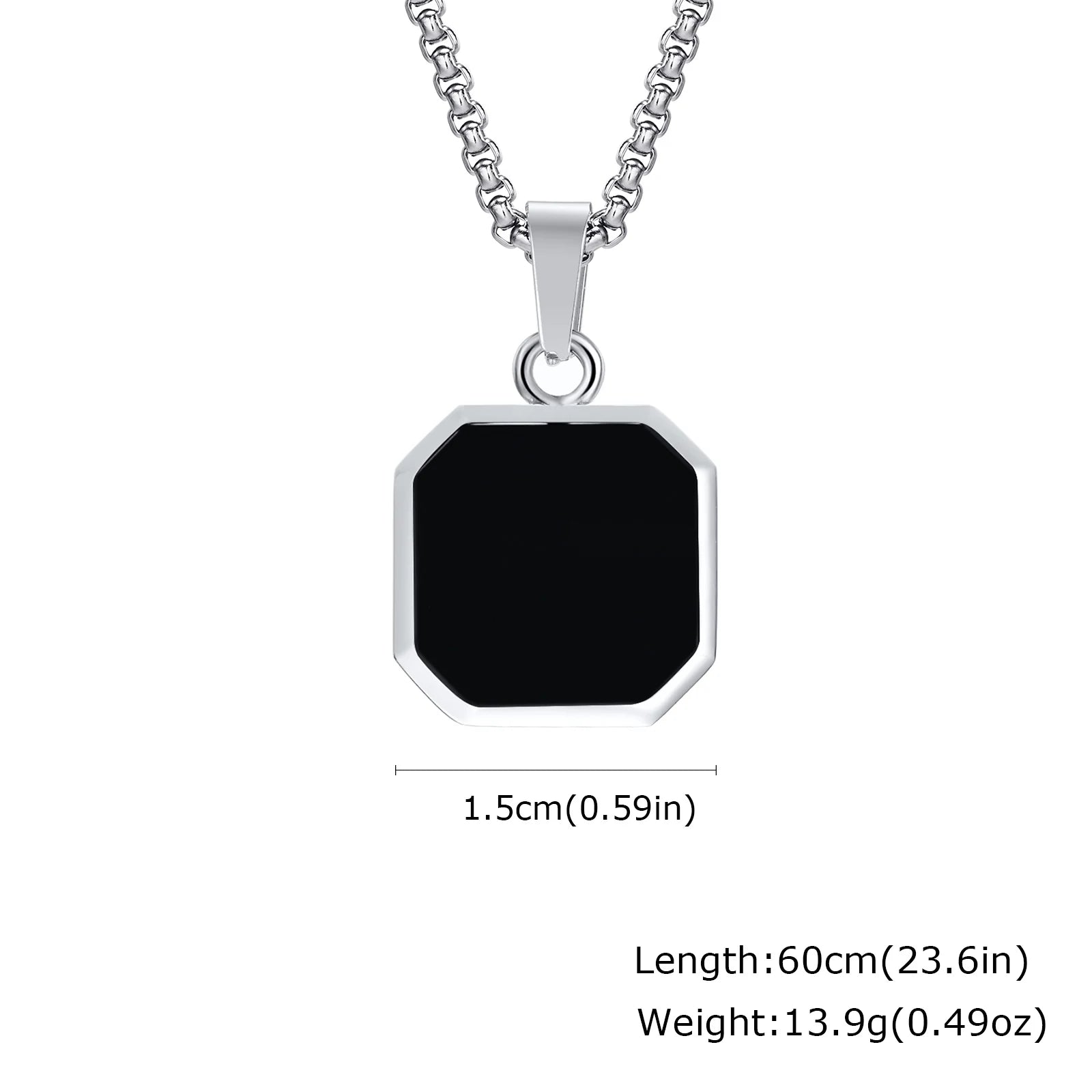 Men's Silver Color Geometric Pendant Necklace, Non Fading Stainless Steel Compass Necklace with Chain, Stylish Jewelry Gifts