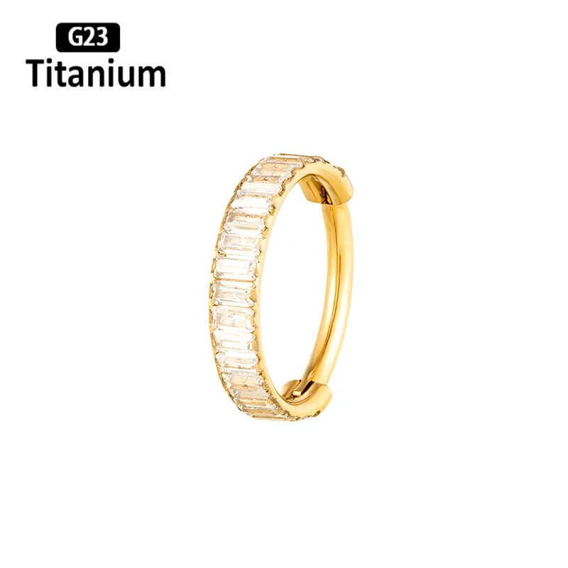ASTM F136 Titanium Piercing Hinged Segment Septum Hoop Nose Rings Clicker Ear Cartilage Tragus Helix Conch Body Jewelry Earrings