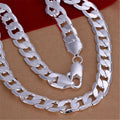 18-30inch 925 silver Color12MM chain Necklace big Noble Beautiful fashion charm solid men women TOP quality Gorgeous jewelry