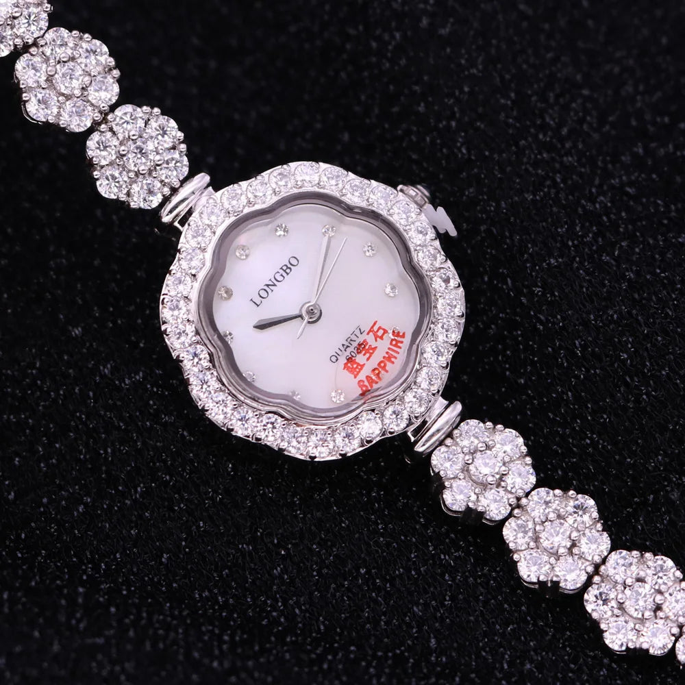 Royal Crown Women's Watch Japan Quartz Hours Fine Fashion Bracelet Jewelry Band Shell Luxury Rhinestones Girl Birthday Gift