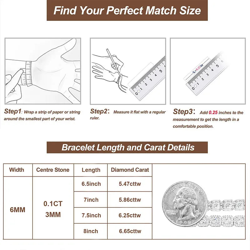 TUHE Unisex Cuban Chain 6mm Width Chain S925 Bracelet VVS1 Moissanite With Certificate For Men Hip Hop Jewelry Gift