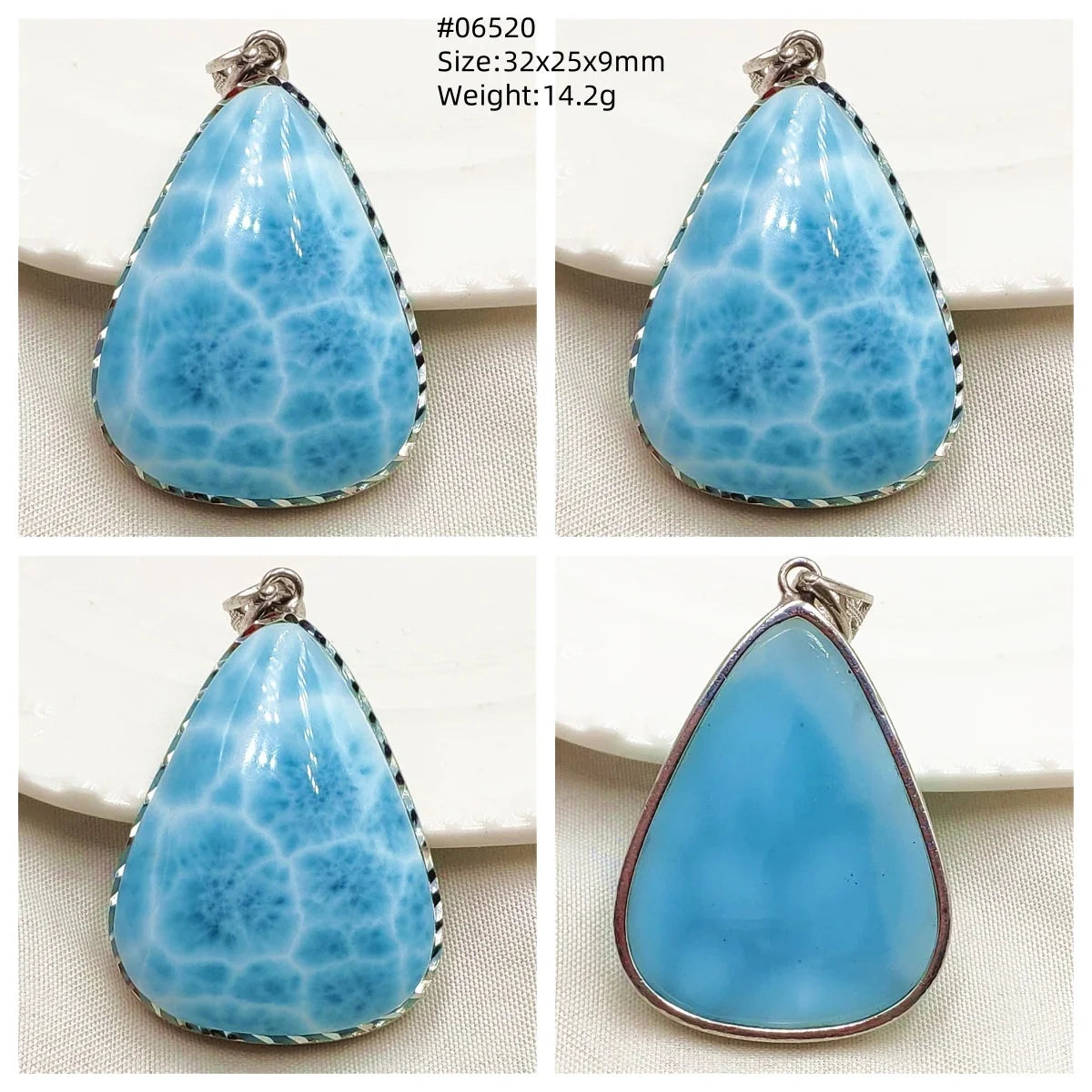 Natural Blue Larimar Heart Pendant Necklace Gemstone Women Men Larimar 17.5*19mm 18K Gold Love Larimar Fashion Jewelry AAAAAA
