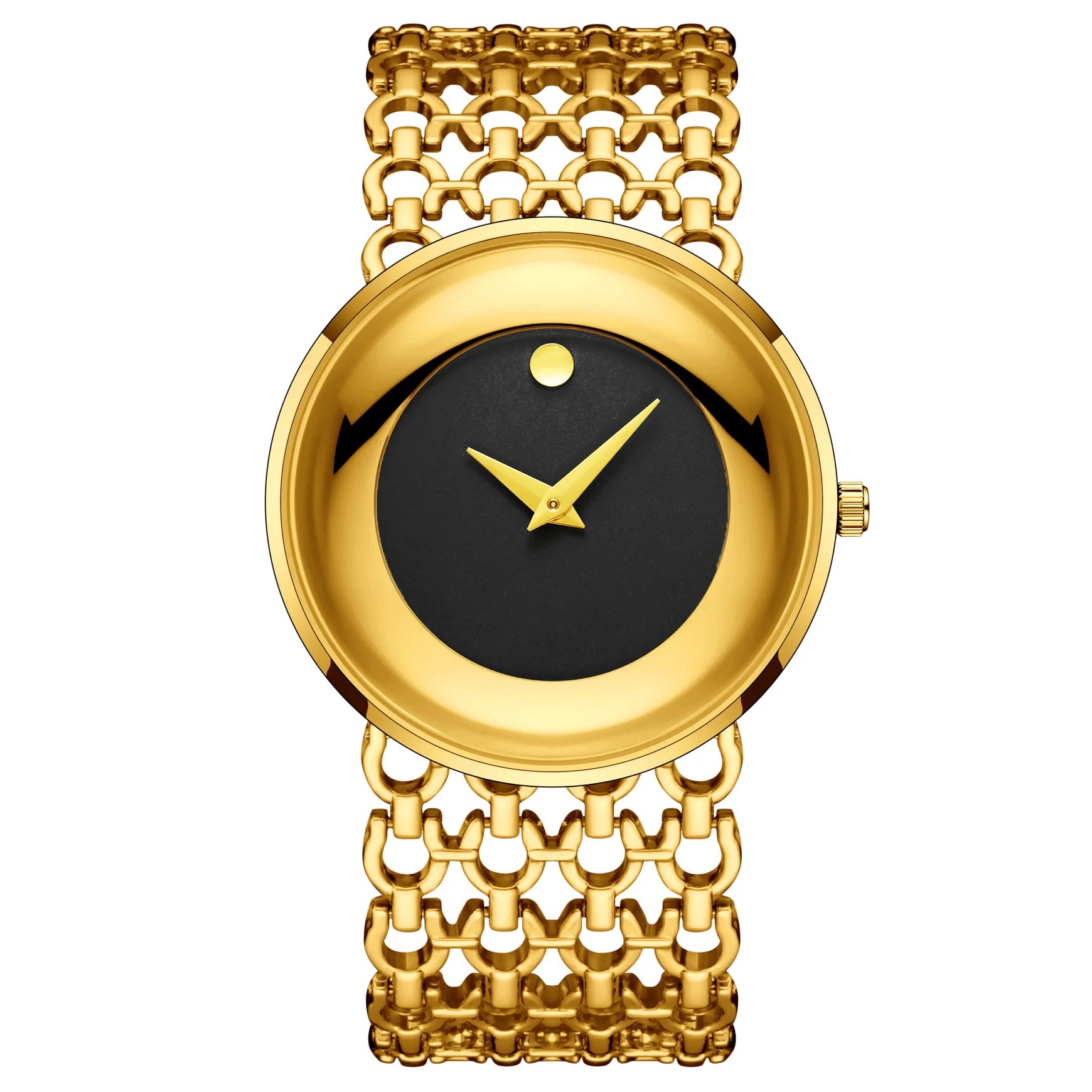 YaLaLuSi Women's Minimalist Quartz Watch with Large Dial, Water-Resistant, Gold-Tone, Perfect as a Gift Watch for Ladies Reloj